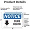 Signmission Curb Below (Down Arrow) Sign With Symbol, 5 in W x Rectangle, Vinyl Decal OS-2PACK-NS-D-35-L-10859 - alternate 4